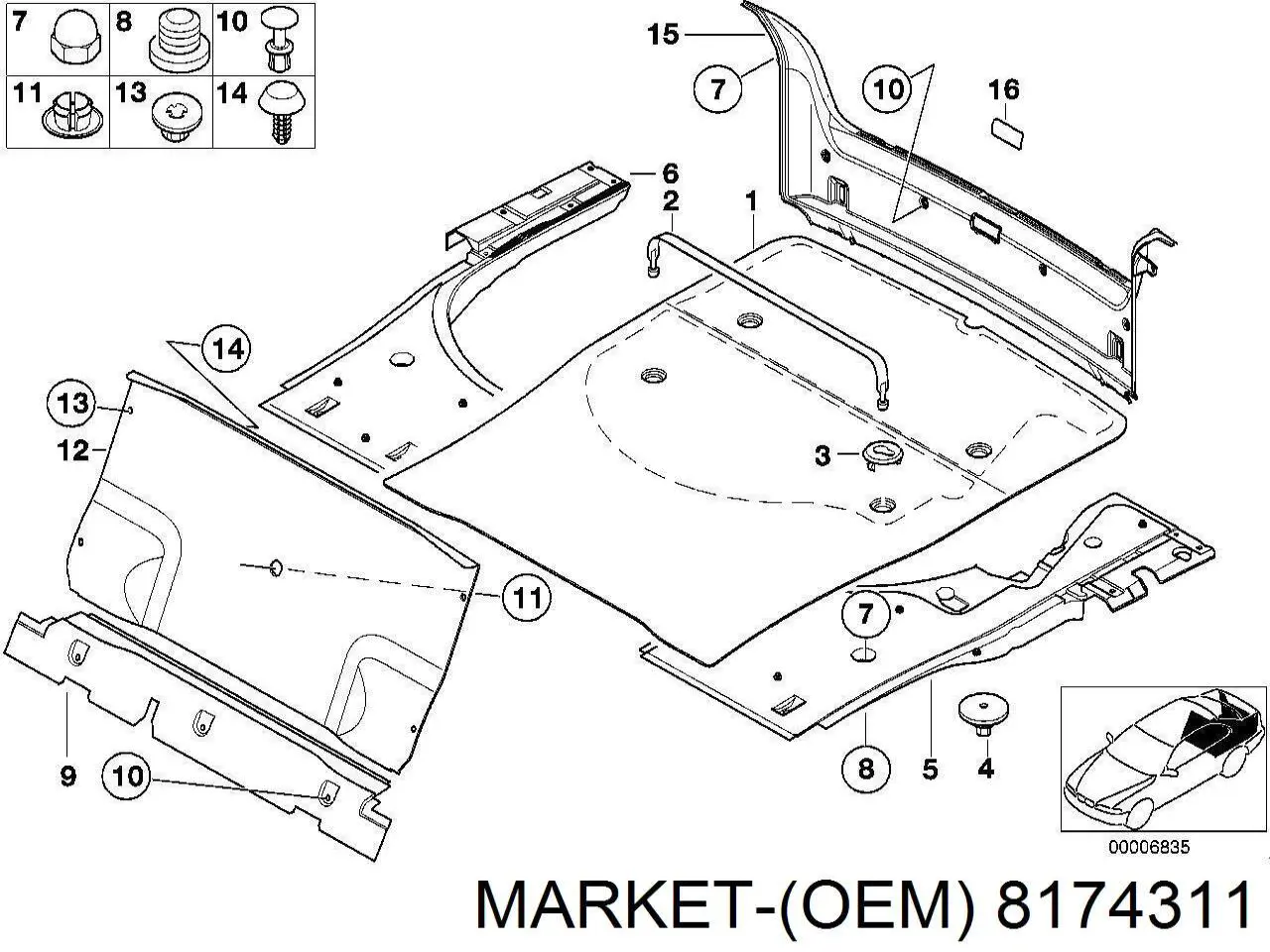 538021E040 Toyota Błotnik przedni lewy