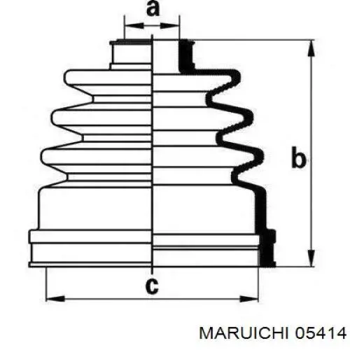 Osłona przegubu homokinetycznego półosi przedniej wewnętrzna Nissan Almera TINO minivan (V10) (2000 - 2005) cena, od 9,89 USD