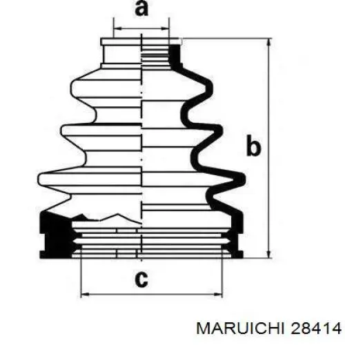 28414 Maruichi-156 osłona przegubu homokinetycznego półosi przedniej wewnętrzna