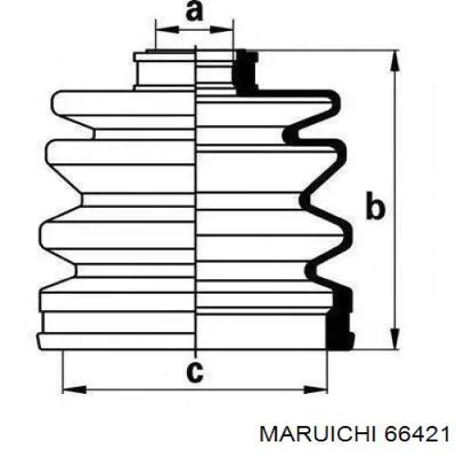 66421 Maruichi-156 Osłona przegubu homokinetycznego półosi przedniej zewnętrzna
