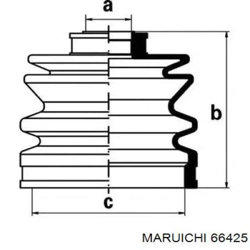 66425 Maruichi-156 Osłona przegubu homokinetycznego półosi przedniej zewnętrzna