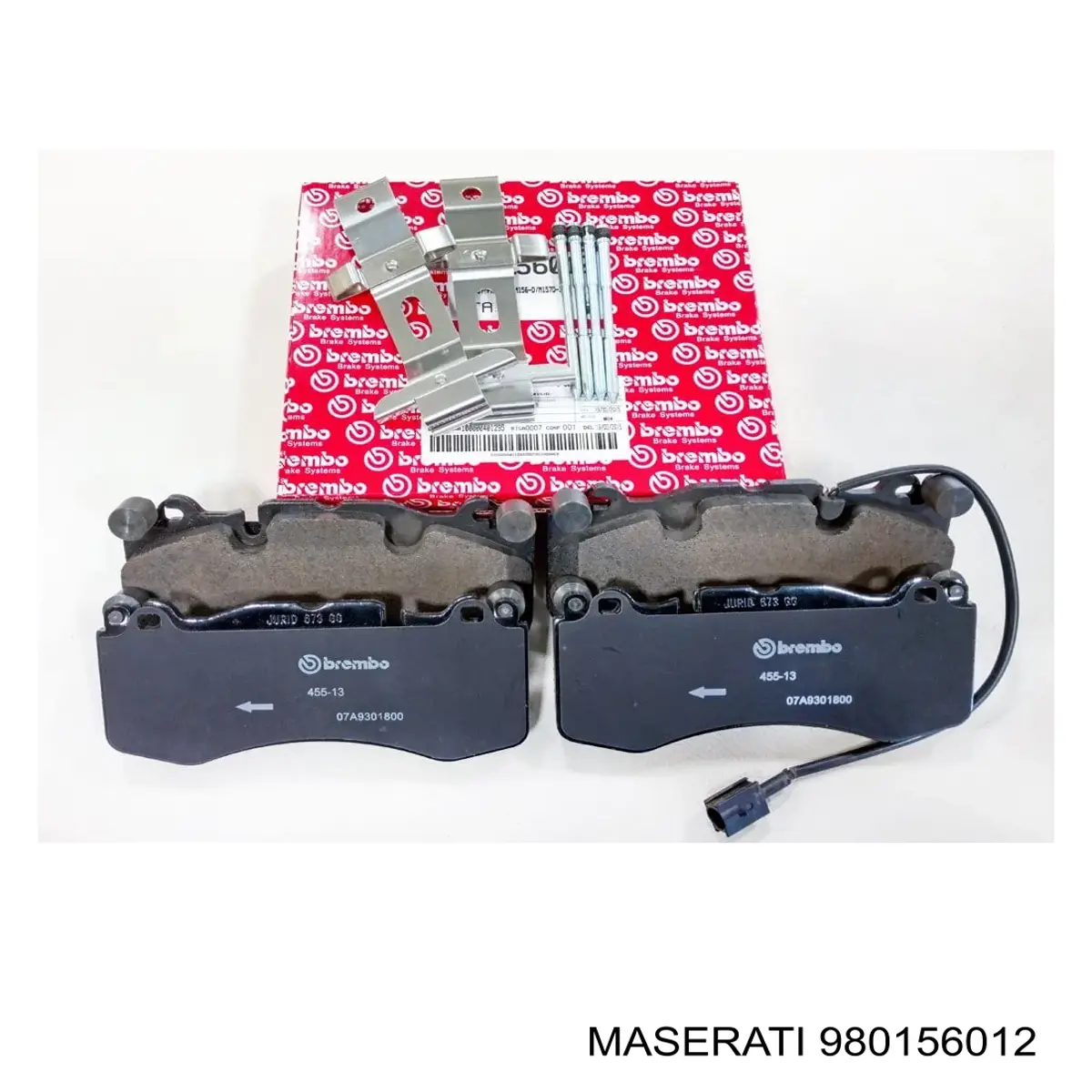 980156012 Maserati Klocki hamulcowe przednie tarczowe