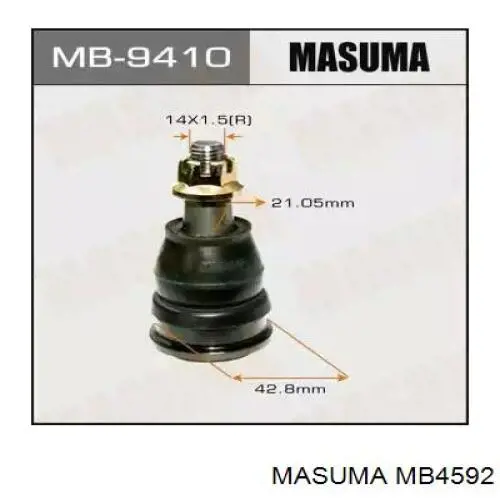 Sworzeń wahacza dolny Masuma MB4592 cena, od 12,13 USD