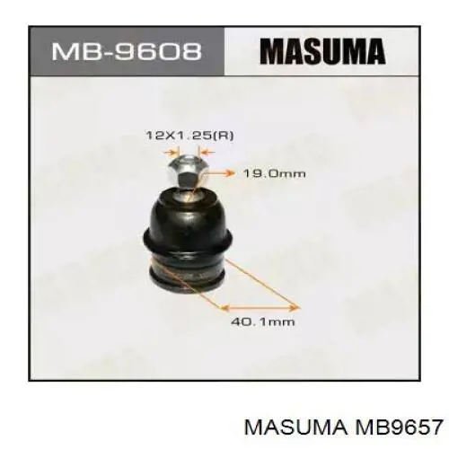 Sworzeń wahacza dolny Masuma MB9657 cena, od 13,62 USD