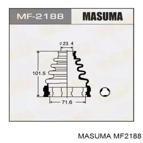 MF2188 Masuma Osłona przegubu homokinetycznego półosi przedniej wewnętrzna
