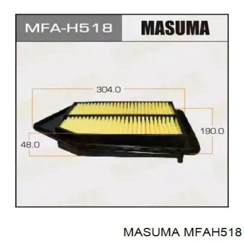 MFAH518 Masuma Filtr powietrza