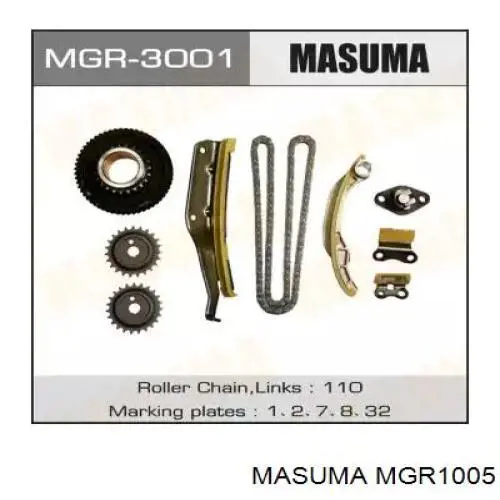 Łańcuch rozrządu, zestaw MGR1005 Masuma