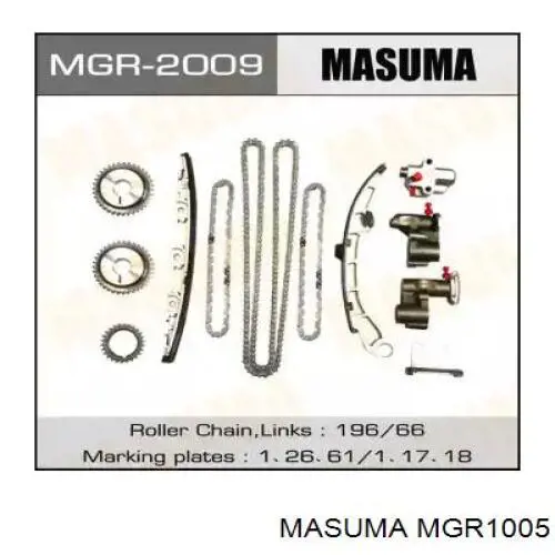 Łańcuch rozrządu, zestaw Masuma MGR1005