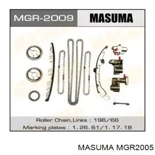 MGR2005 Masuma Łańcuch rozrządu górny, zestaw