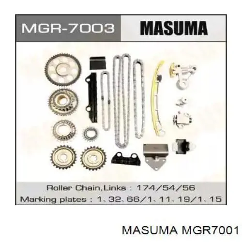 Łańcuch rozrządu, zestaw Masuma MGR7001 cena, od 109,80 USD