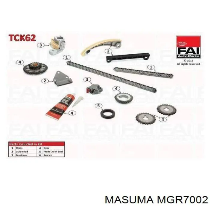 Łańcuch rozrządu, zestaw MGR7002 Masuma