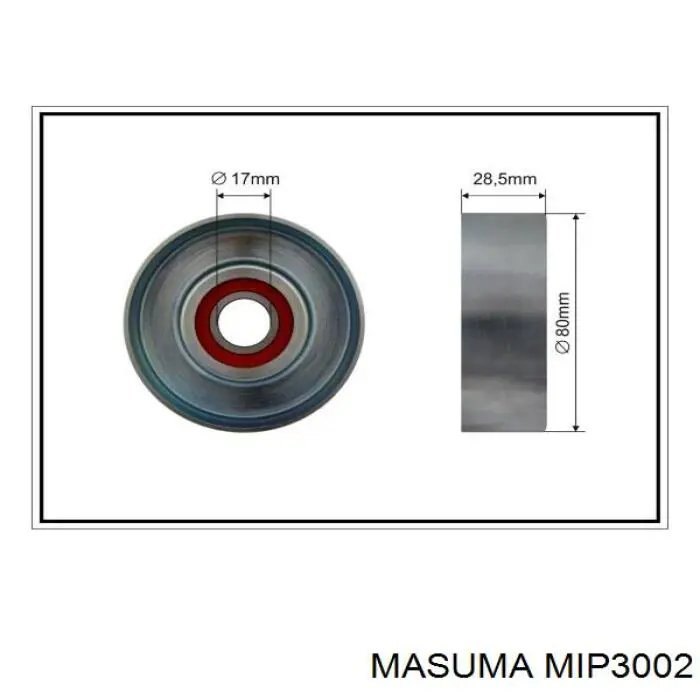 Napinacz paska napędowego Masuma MIP3002 cena, od 28,82 USD