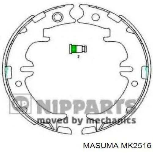 Klocki hamulca ręcznego Masuma MK2516 cena, od 34,49 USD