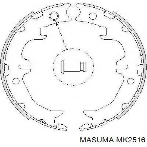 Do koszyka MK2516 Masuma Klocki hamulca ręcznego