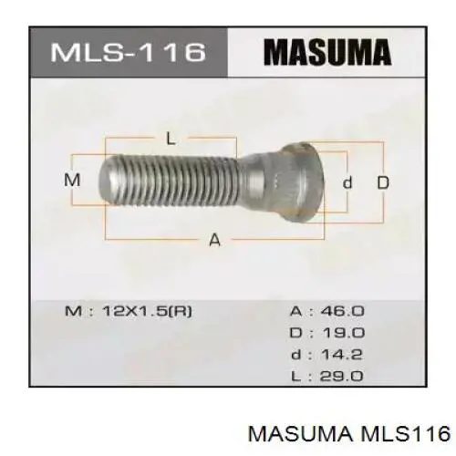 MLS116 Masuma Szpilka koła przednia