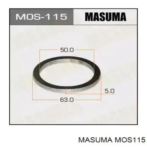 MOS115 Masuma Uszczelka rury odbiornika tłumika