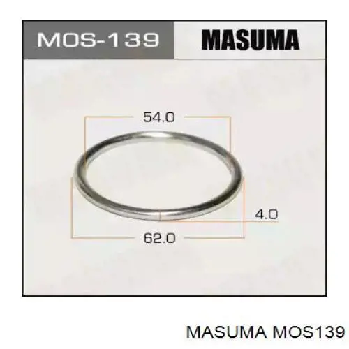 Uszczelka rury odbiornika tłumika Masuma MOS139 cena, od 4,51 USD