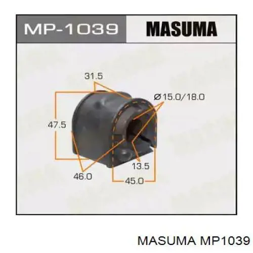 MP1039 Masuma Tuleja stabilizatora przedniego