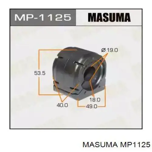 MP1125 Masuma tuleja stabilizatora przedniego