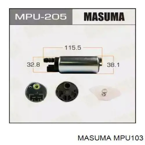 Do koszyka MPU103 Masuma Element-turbina pompy paliwa