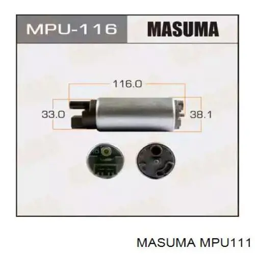 Pompa paliwa elektryczna zanurzeniowa Masuma MPU111 cena, od 34,37 USD