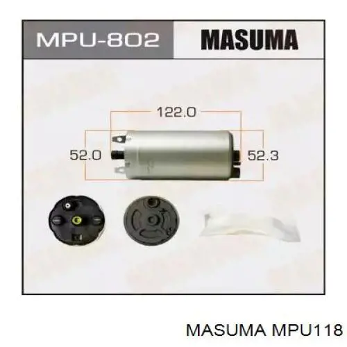 Element-turbina pompy paliwa Masuma MPU118 cena, od 37,77 USD