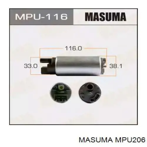 Moduł pompy paliwowej z czujnikiem poziomu paliwa Masuma MPU206 cena, od 6,21 USD