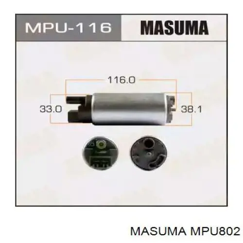 Do koszyka MPU802 Masuma Element-turbina pompy paliwa