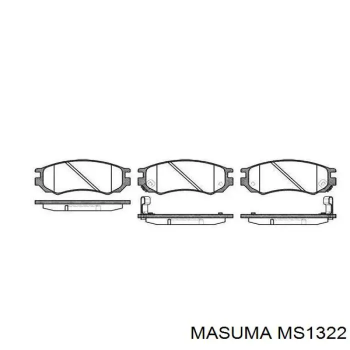 Klocki hamulcowe przednie tarczowe Masuma MS1322 cena, od 20,97 USD