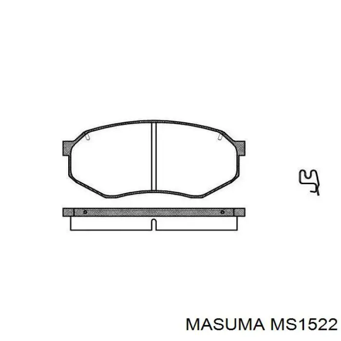 Okładziny (klocki) do hamulców tarczowych tylne Masuma MS1522 cena, od 17,21 USD