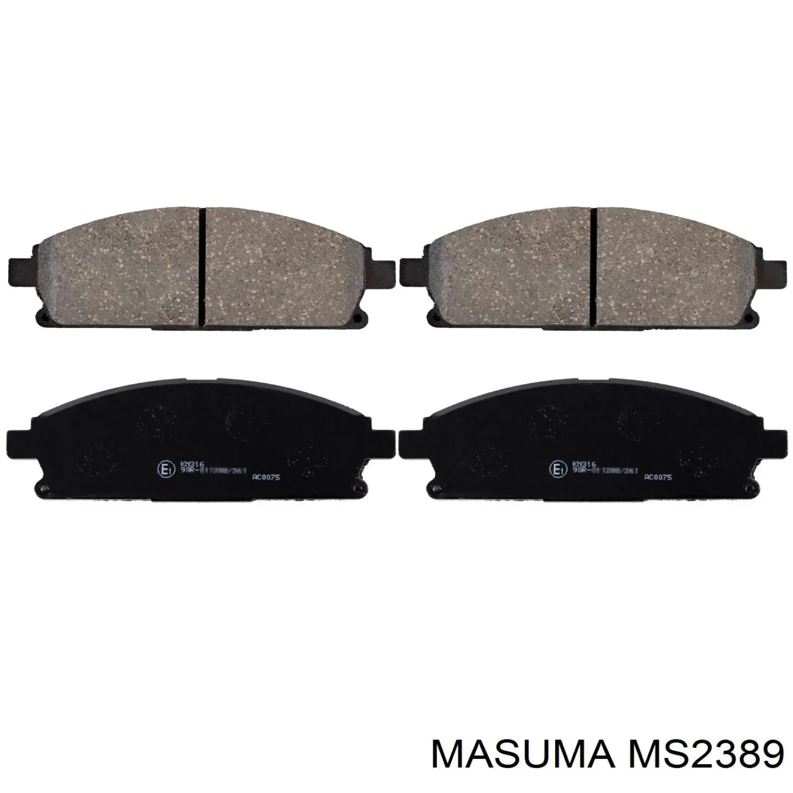 Klocki hamulcowe przednie tarczowe Masuma MS2389 cena, od 28,69 USD