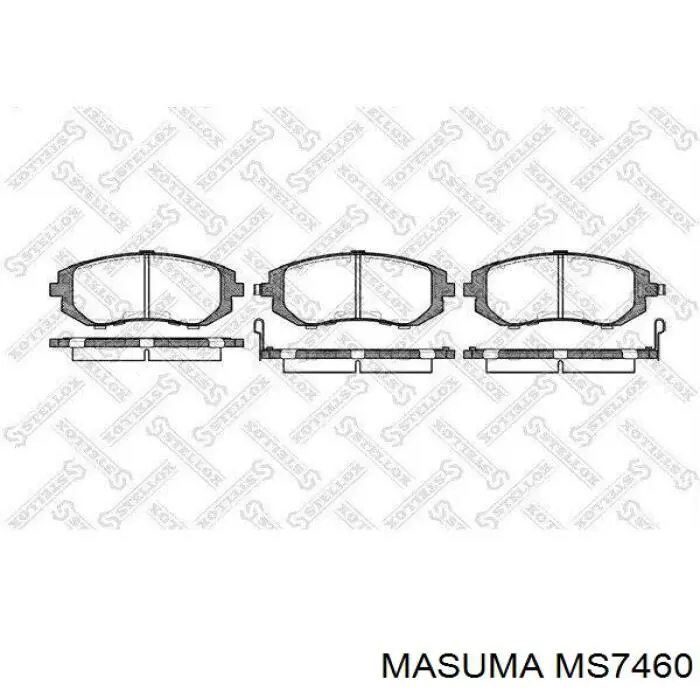 MS7460 Masuma Klocki hamulcowe przednie tarczowe