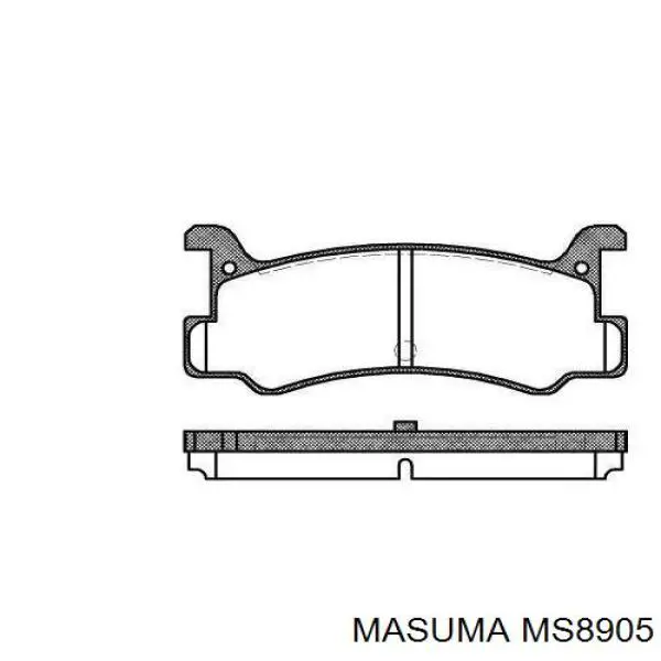 Okładziny (klocki) do hamulców tarczowych tylne MS8905 Masuma