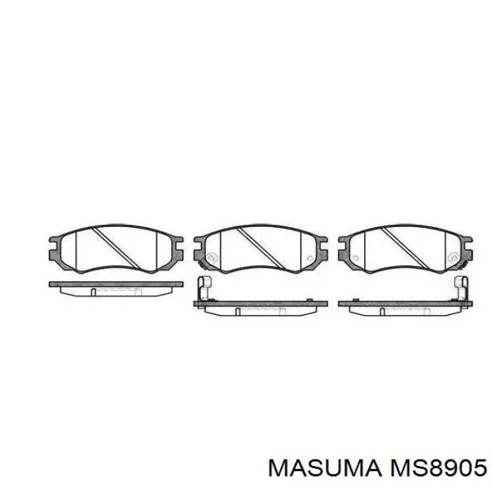 MS8905 Masuma Okładziny (klocki) do hamulców tarczowych tylne