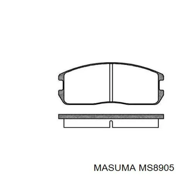 Okładziny (klocki) do hamulców tarczowych tylne Masuma MS8905