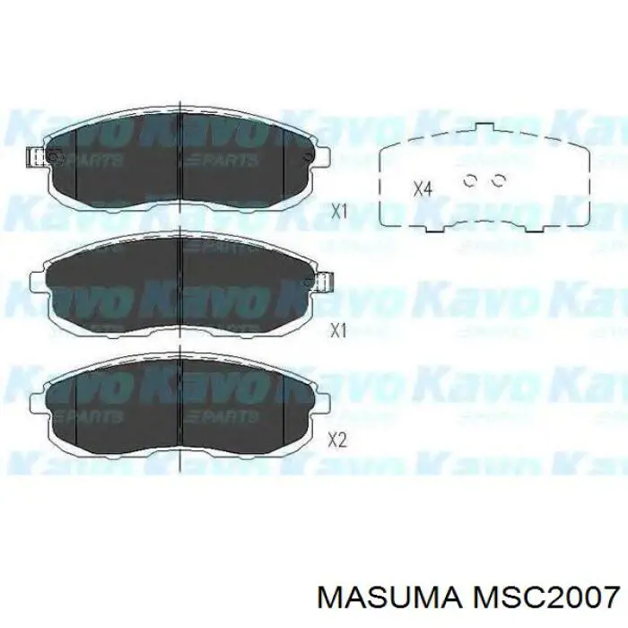 Do koszyka MSC2007 Masuma Klocki hamulcowe przednie tarczowe