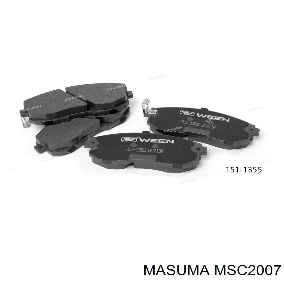 MSC2007 Masuma Klocki hamulcowe przednie tarczowe