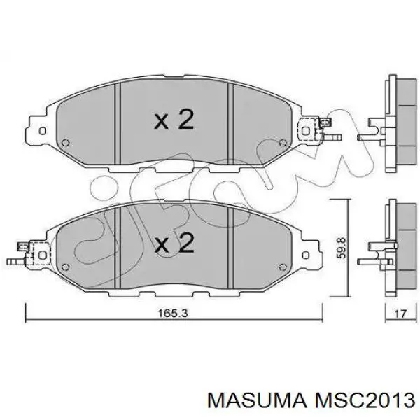 MSC2013 Masuma Klocki hamulcowe przednie tarczowe