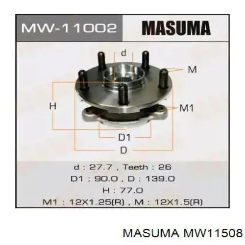 Do koszyka MW11508 Masuma Piasta tylna