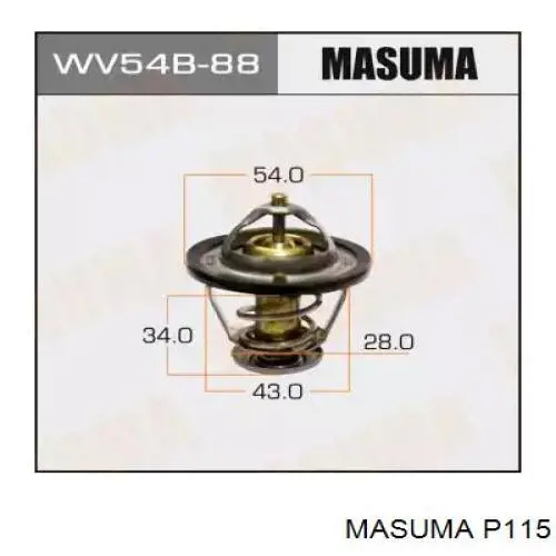Do koszyka P115 Masuma Uszczelka obudowy termostatu