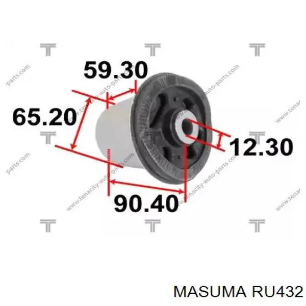 Do koszyka RU432 Masuma Silentblock tylnej belki