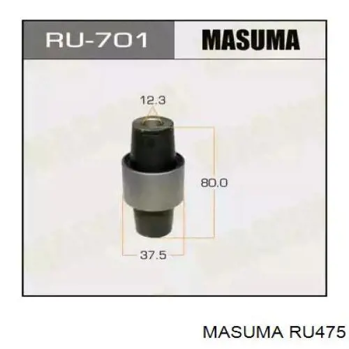 Silentblock przedniego wahacza dolnego RU475 Masuma