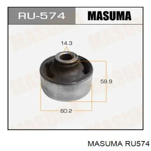 Silentblock przedniego wahacza dolnego RU574 Masuma