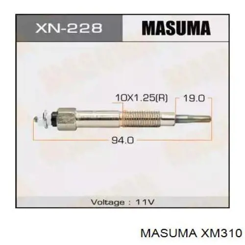 Świeca żarowa Masuma XM310 cena, od 8,15 USD
