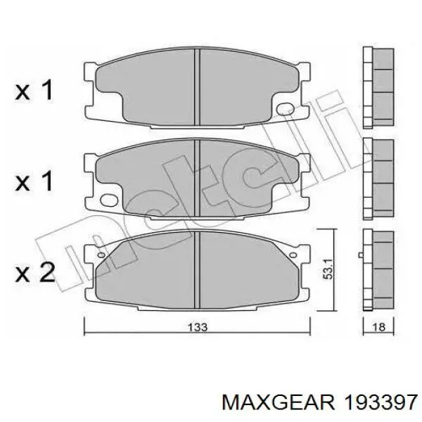 Klocki hamulcowe przednie tarczowe MK530582 Mitsubishi