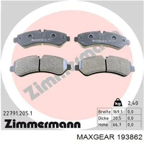 Okładziny (klocki) do hamulców tarczowych tylne Japan Parts PP0536AF cena, od 39,54 USD