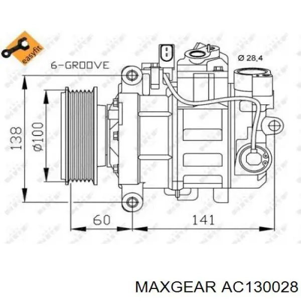 Do koszyka 9830103980 Peugeot/Citroen Sprzęgło sprężarki klimatyzacji
