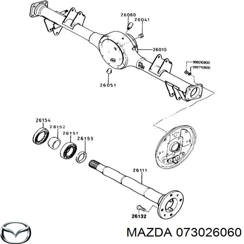 Odpowietrznik skrzyni korbowej tylnej osi Mazda 323 3 (BF)