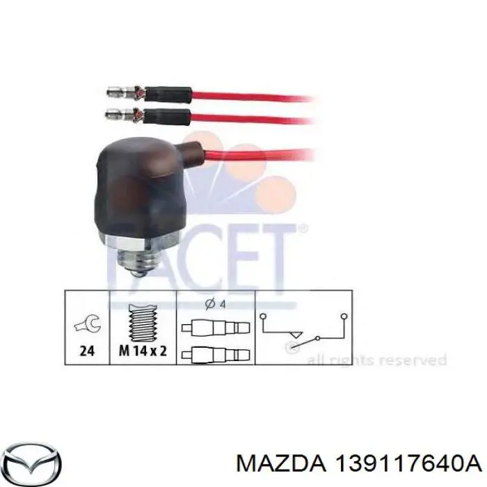  Czujnik włączania światła cofania Mazda 929 3