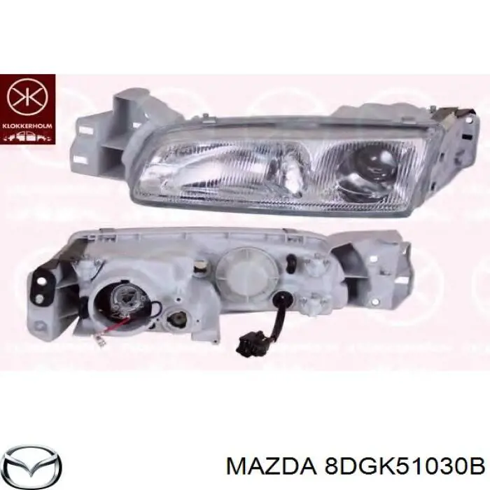 Reflektor prawy Mazda 626 IV sedana (GE) (1992 - 1997) cena, od 102,87 USD
